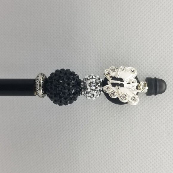Beaded Fashion Metal Pens W/Charm - Picture 3 of 4